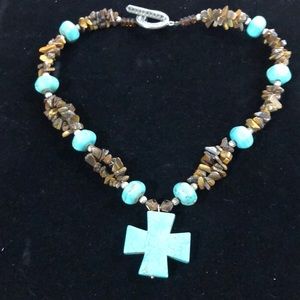 Southwest Turquoise & Tiger Eye Necklace